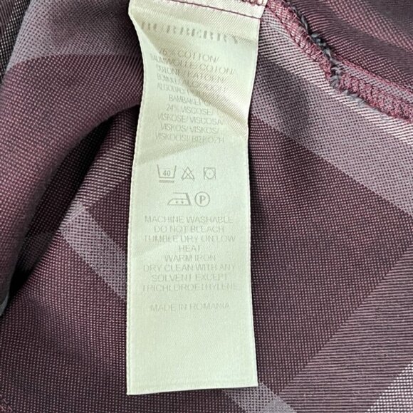 Burberry Brit purple plaid print button down shirt size S - Picture 6 of 6